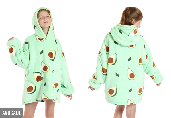 Kids Oversized Wearable Blanket Hoodie - Six Options Available