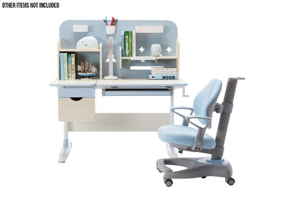 Kids Study Desk & Adjustable Chair Set - Two Colours Available