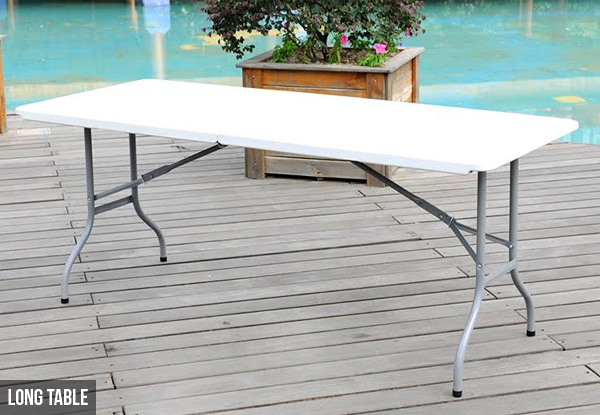 $46 for a Portable Bench Seat or Square Table, or $65 for a Long Portable Table