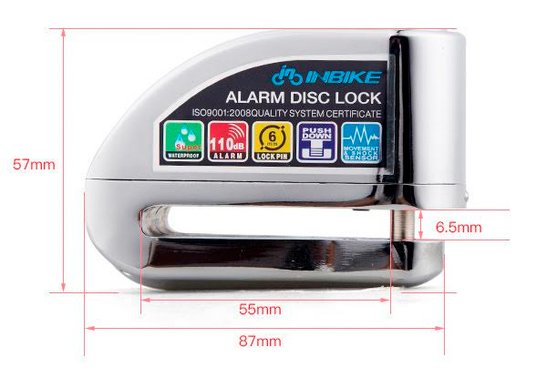 Anti-Theft Motorcycle/ Motorbike Alarm Disc Lock - Option for Two
