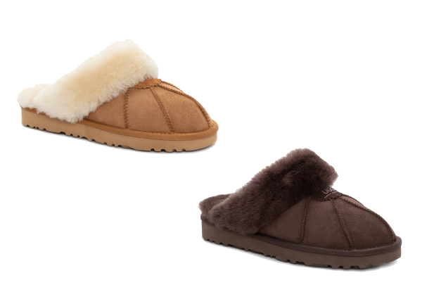 Ozwear Ugg Unisex Dion Sheepskin Slippers - Two Colours & Four Sizes Available