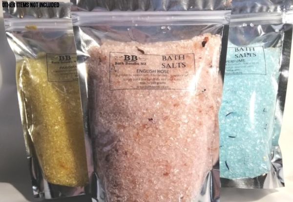 Natural Bath Salts 500g - Five Fragrance Available