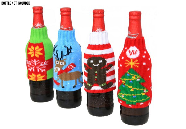 Christmas Knitted Wine & Beer Bottle Wraps with Free Delivery