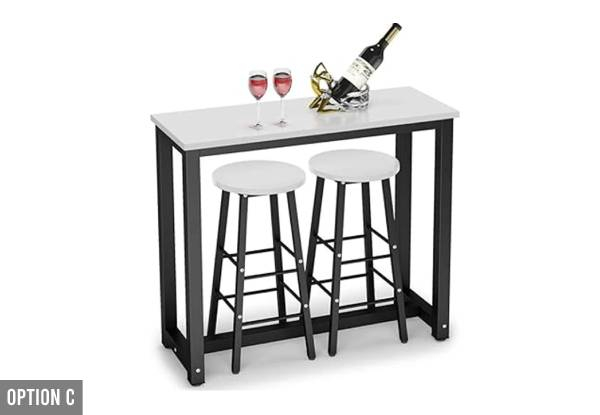 Bar Table & Stool Set - Available in Four Colours & Two Sizes
