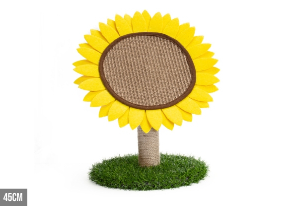 Cat Sunflower Scratch Post - Two Sizes Available