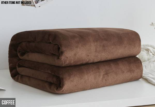 Coral Fleece Blanket Range - Six Colours & Four Sizes Available