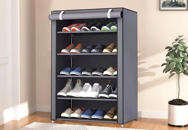 Stackable Shoe Rack with Cover - Available in Two Colours & Three Options