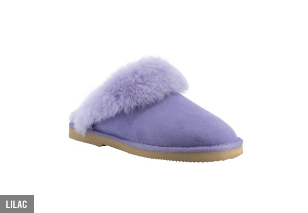 Comfort Me Women's Sheepskin Foldable Fur Trim UGG Scuffs - Three Colours Available