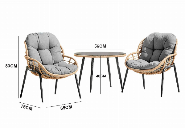 Naturlig Outdoor Bistro Set