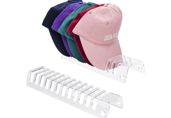 Two-Piece Acrylic Baseball Cap Rack - Option for Two Sets