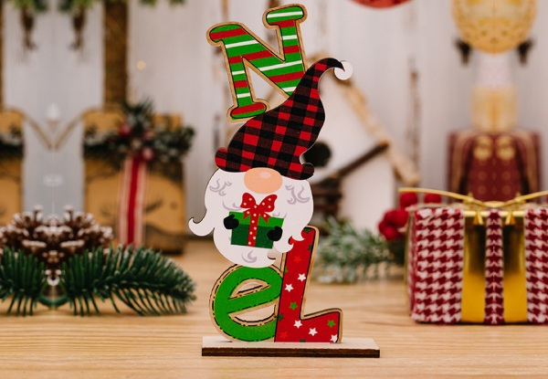 Christmas Wooden Figurine Ornaments Set - Available in Four Sizes & Three-Piece