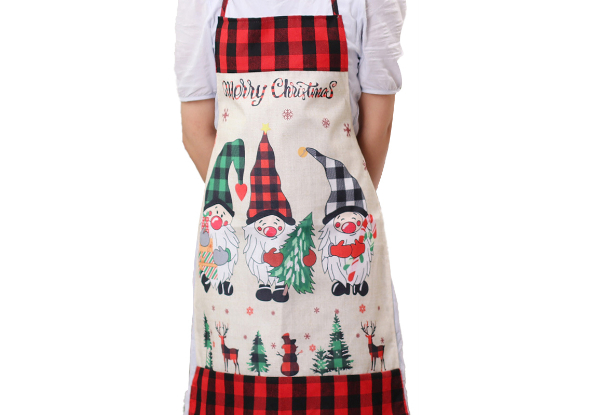 Christmas Printed Kitchen Apron - Available in Two Styles & Option for Two-Pack