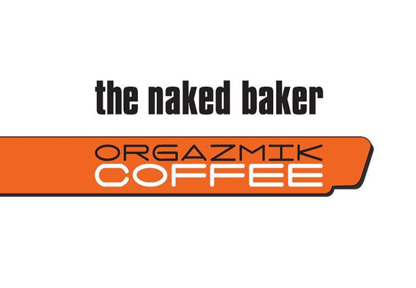 Two Medium Hot Beverages with Two Iced Cake Donuts at The Naked Baker