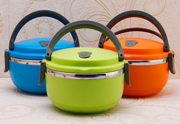 Stainless Steel Lunch Box - Three Colours Available with Free Delivery