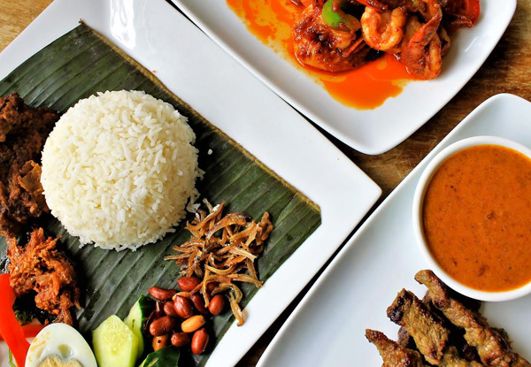 Two-Course Malaysian Dinner with Drinks for Two People - Options for Size People Available