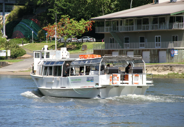 NZ Heartland Waikato River Explorer Cruise for Two incl. a Cheeseboard & Tea/Coffee