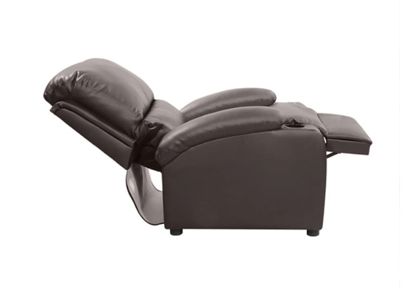 Push Back Recliner with Cup Holder