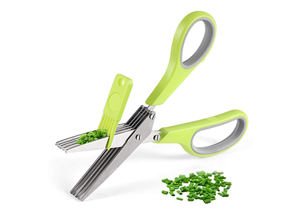 Five-Blade Stainless Steel Kitchen Scissors