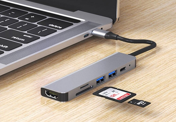 Six-in-One USB C Hub Docking Station
