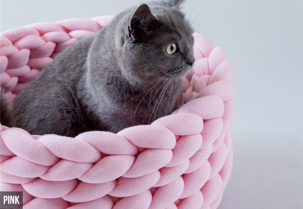 Soft Knitted Warm Pet Bed - Four Colours & Three Sizes Available