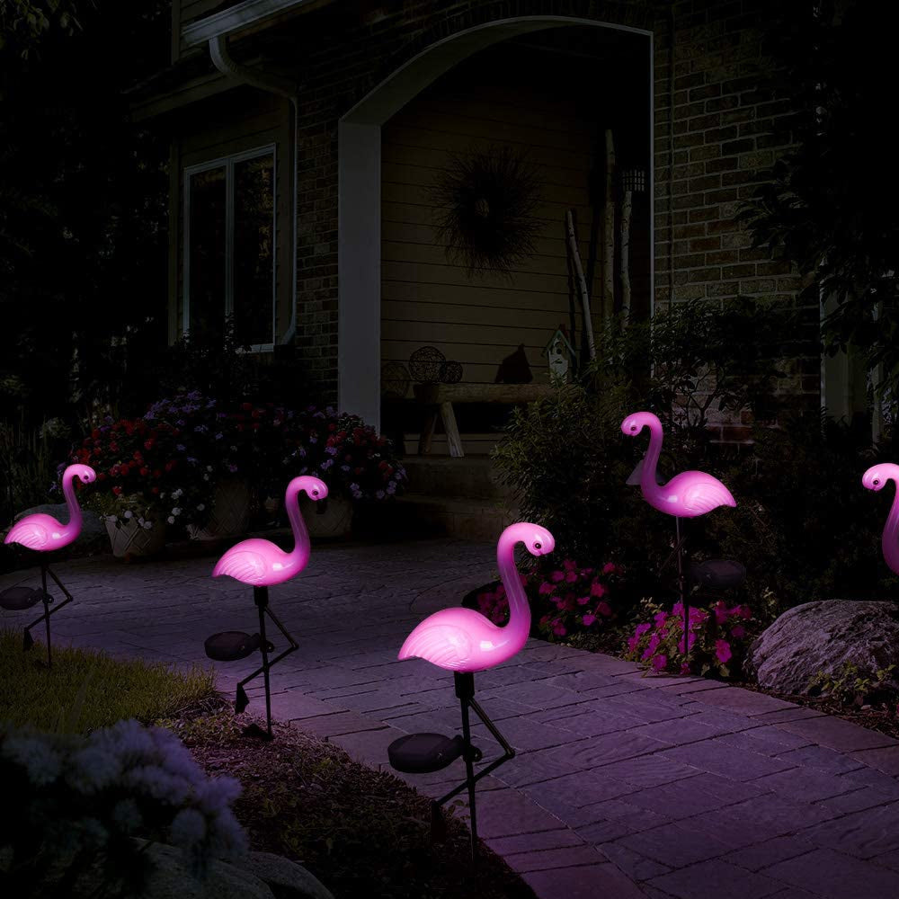 Solar LED Garden Decorative Flamingo Stake Light