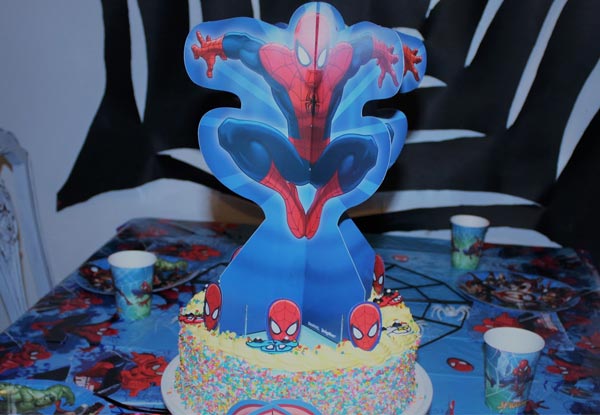 A Princess or Super Hero Birthday Party Package incl. Dessert Room Cake, Decorations, Live Princess or Super Hero & Party Favour Bags