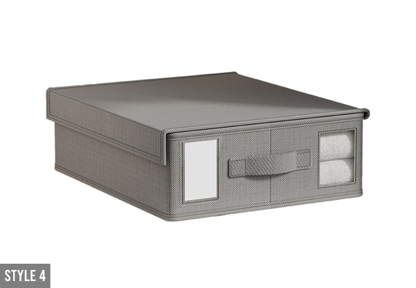 Foldable Bedding Sheet Storage Box - Available in Five Styles & Option for Two