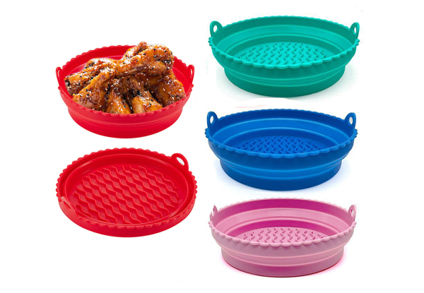 Reusable Air Fryer Silicone Replacement Liners - Available in Four Colours & Option for Two-Pack