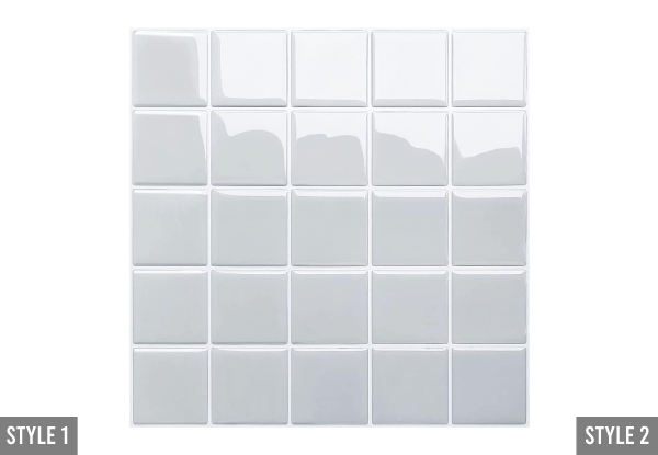 Five-Pack Self-Adhesive 3D Tiles - Seven Options Available