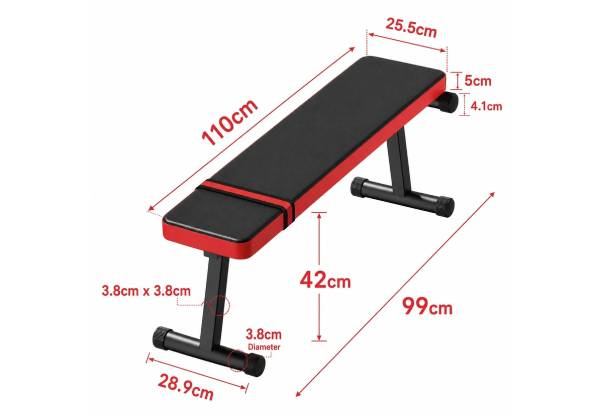 Foldable Home Gym Flat Weight Bench