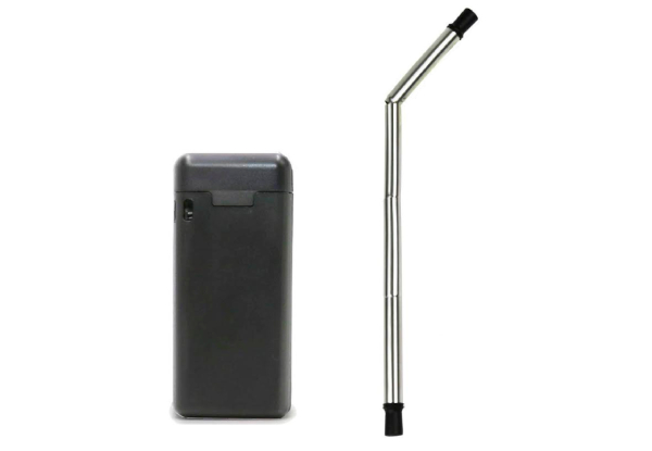 Foldable Reusable Stainless Steel Drinking Straw Set
