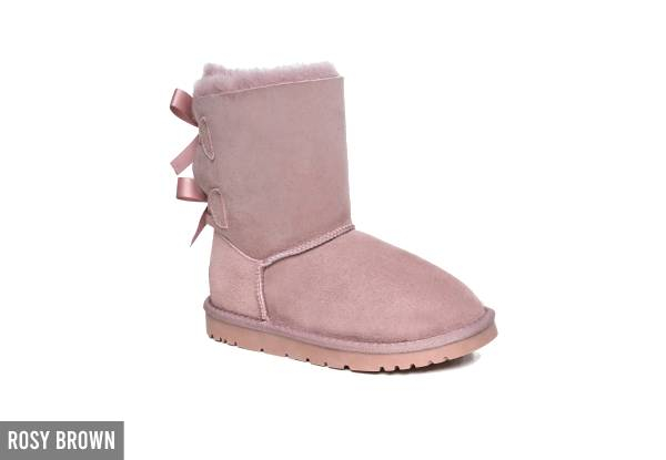 Ugg Kids Water-Resistant Two-Ribbon Boots - Available in Four Colours & Six Sizes