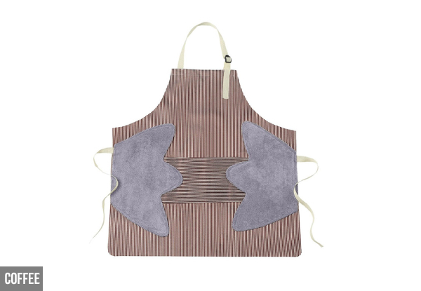 Adjustable Apron with Front Pocket & Side Wipe Towels - Three Colours Available