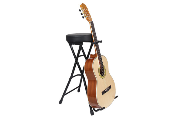 Foldable Guitar Stool with Guitar Stand