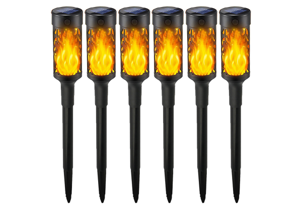 Set of Two-Piece Solar Flame Lights - Option for Two or Three Sets