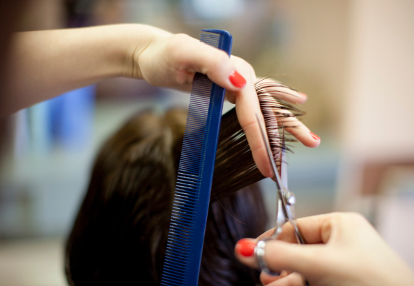 Cut, Blow Wave & In-Salon Treatment - Options for Collar Length or Shoulder Length Hair