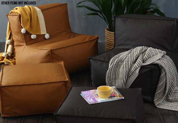 Sierra Bean Bag & Ottoman Range - Two Colours Available with Free Delivery