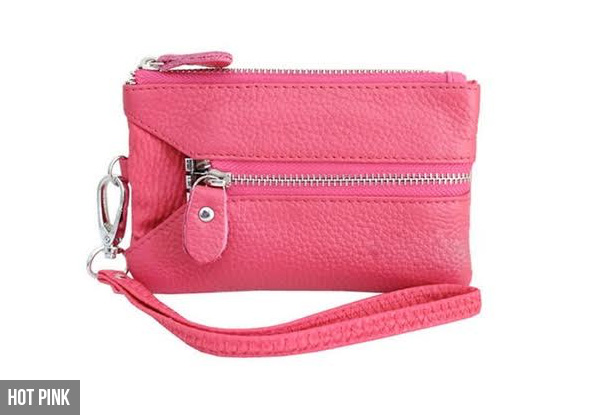 Leather Look Zippered Wallet - Ten Colours Available with Free Delivery