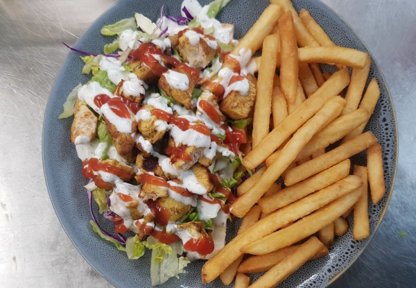 Two Chicken or Vegetarian Souvlakis & Chips - Valid Monday to Saturday