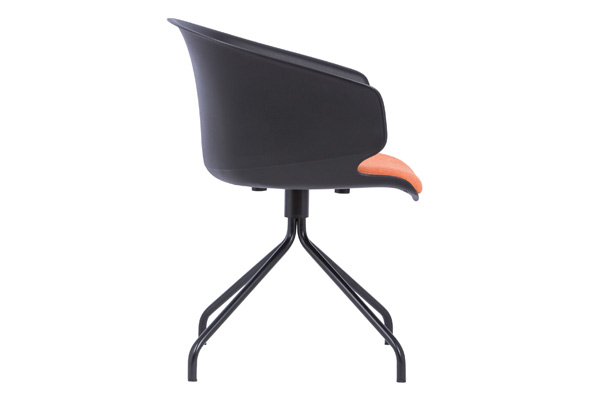 Gell Black & Orange Modern Dining Chair