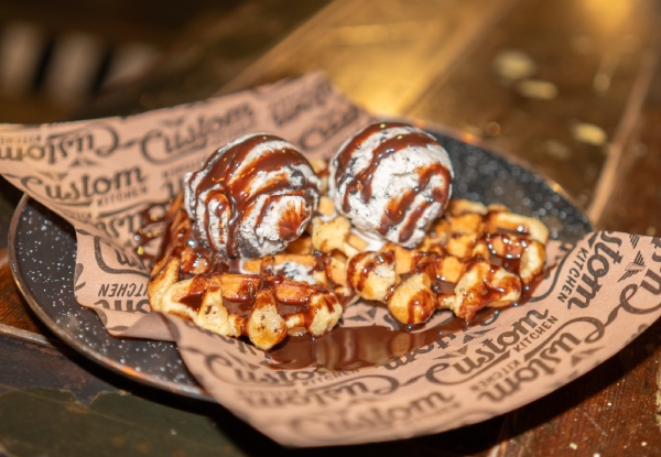 One-Hour Sweet Axe Throwing Experience & Waffles or Shared Plate at Panhead Brewtown - Options for Two, Four or Six People
