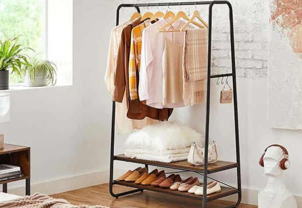 Vasagle Clothing Organiser Rack with Built-In Shelves