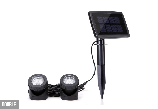 Solar LED Garden Fountain Pool Double Lights - Option for Triple Lights