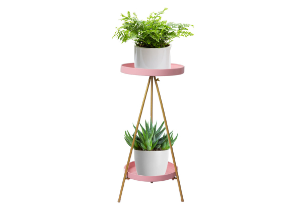 Levede Two-Tier Plant Metal Rack Stand - Available in Five Colours & Two Sizes