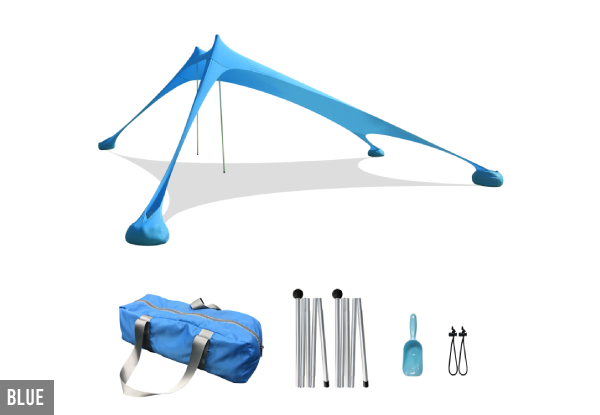 Four-Person Portable Family Beach Canopy - Five Colours Available