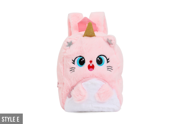 Unicorn Plush Big-Eyed Backpack - Five Styles Available