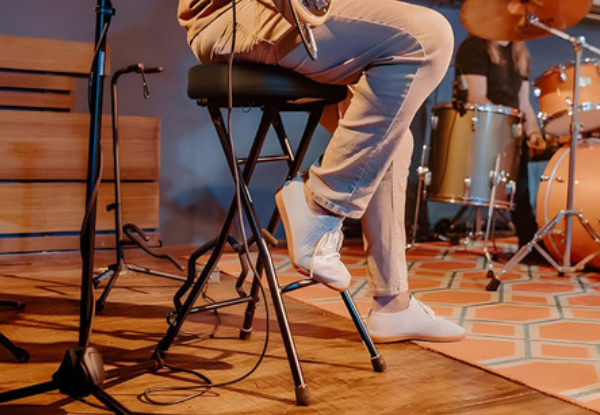 Foldable Guitar Stool with Guitar Stand