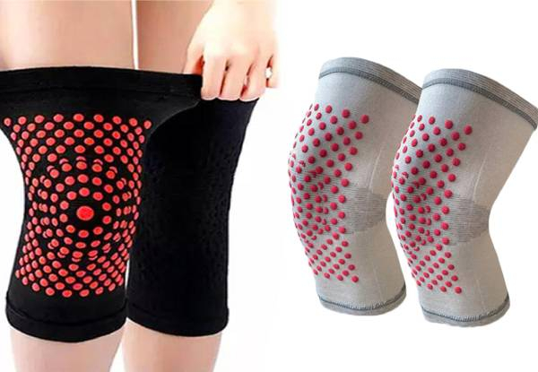 Pair of Self-Heating Knee-Pads - Two Colours & Three Sizes Available - Option for Two Pairs