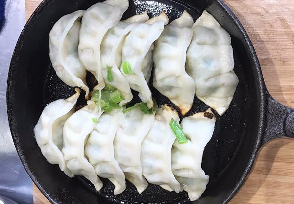 One Dozen Boiled or Pan-fried Dumplings incl. a Soft Drink or Chicken Soup - Option for Two Dozen Boiled or Pan-Fried Dumplings incl. Two Soft Drinks or Two Chicken Soups