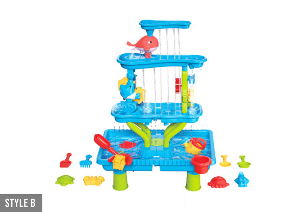 Four-Tier Waterfall Table Sand Pit Playset - Two Styles Available